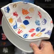 NBA 'All Over' White Adidas Fitted Hat - Product Image