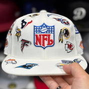 NFL 'All Over' White Reebok Fitted Hat - Product Image