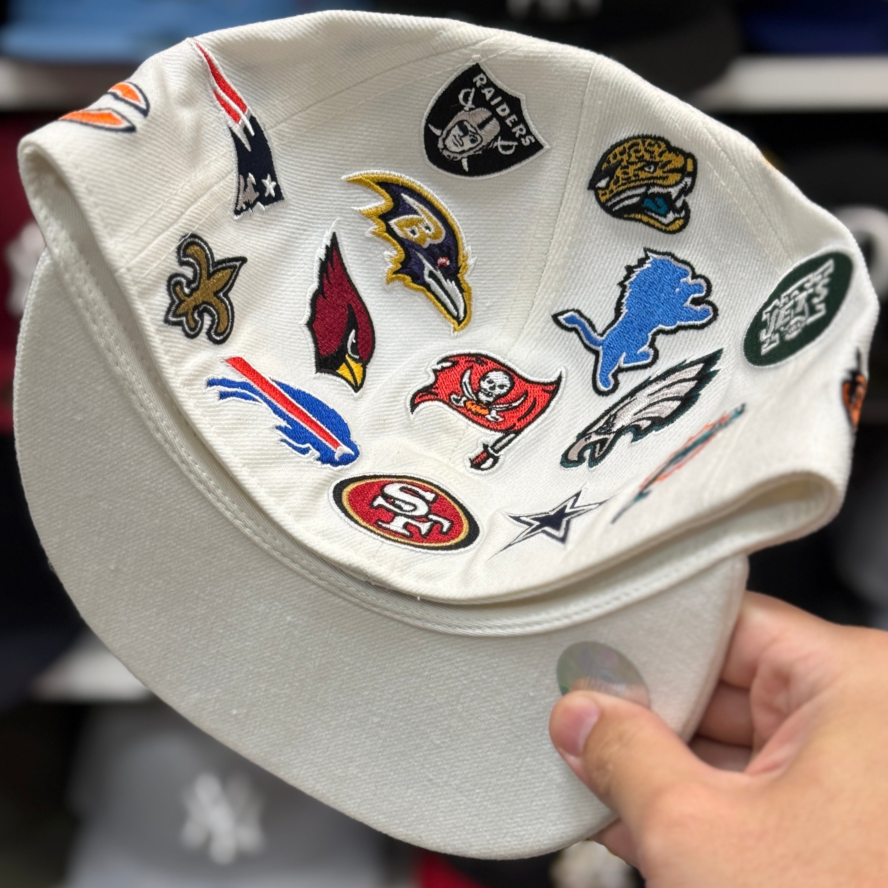 NFL 'All Over' Vintage Reebok Fitted Hat - White