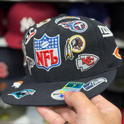 NFL 'All Over' Black Reebok Fitted Hat - Product Image