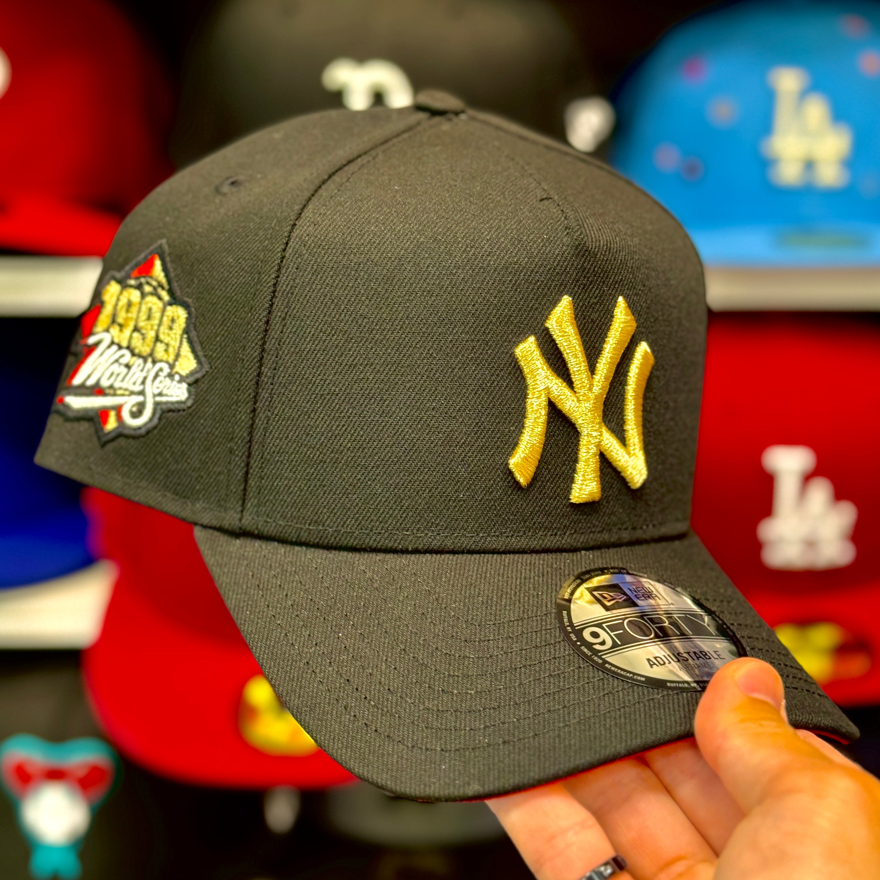 New Era New York Yankees '1999 World Series' A-Frame 9FORTY Snapback | Red Under-brim - Product Image