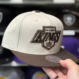 Los Angeles Kings '50th Anniversary' Creme/Brown Mitchell & Ness Snapback
