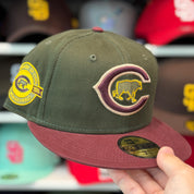 New Era Chicago Cubs 'Century of the Cubs' Olive/Maroon 59FIFTY Fitted Hat - Product Image