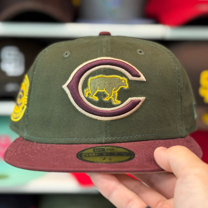 New Era Chicago Cubs 'Century of the Cubs' Olive/Maroon 59FIFTY Fitted Hat