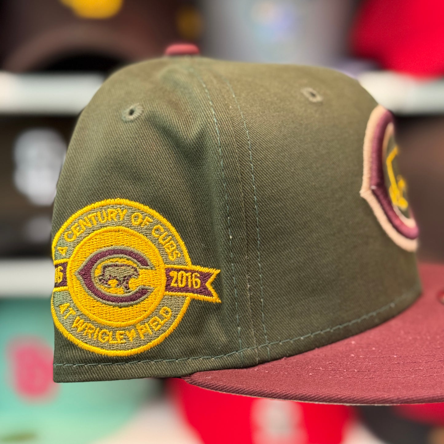 New Era Chicago Cubs 'Century of the Cubs' Olive/Maroon 59FIFTY Fitted Hat