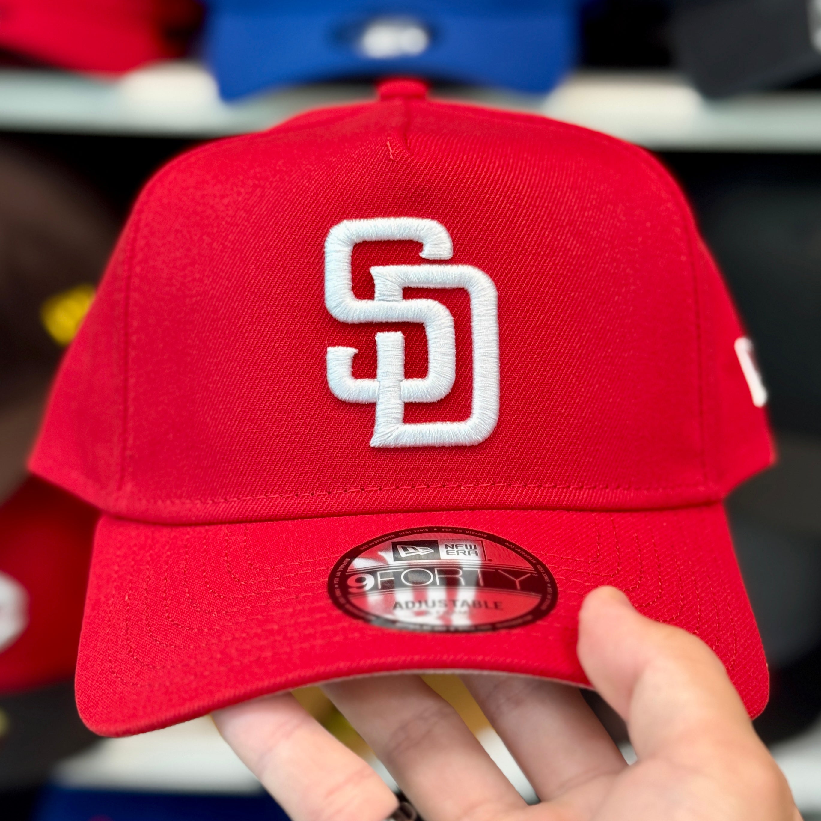 New Era San Diego Padres A-Frame 9FORTY Snapback Red