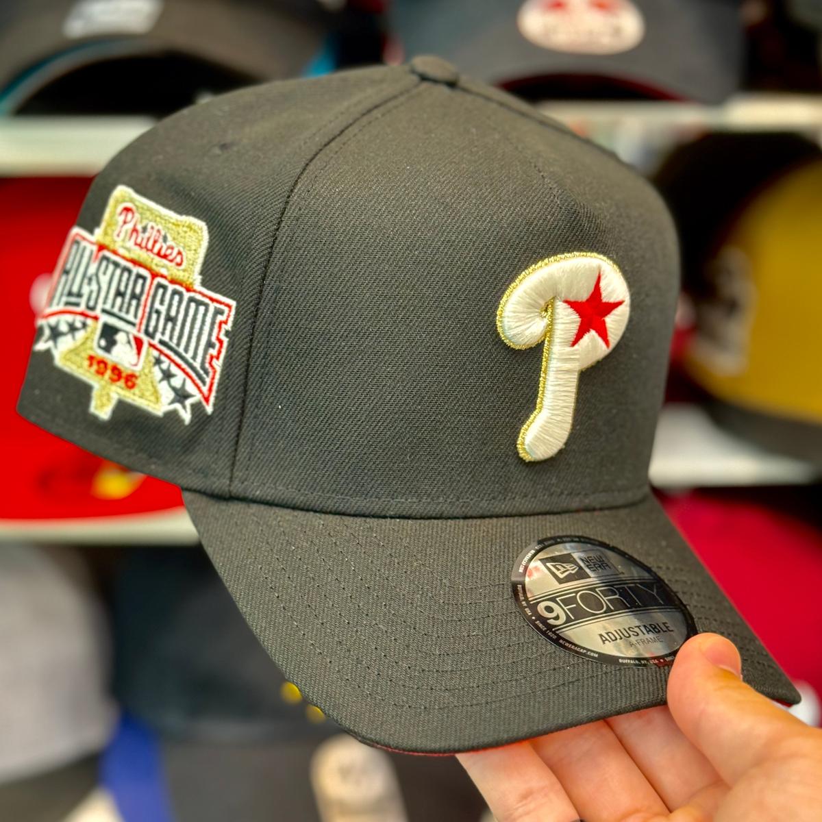 New Era Philadelphia Phillies 'All Star Game' A-Frame Black 9FORTY Snapback | Red Under Brim - Product Image