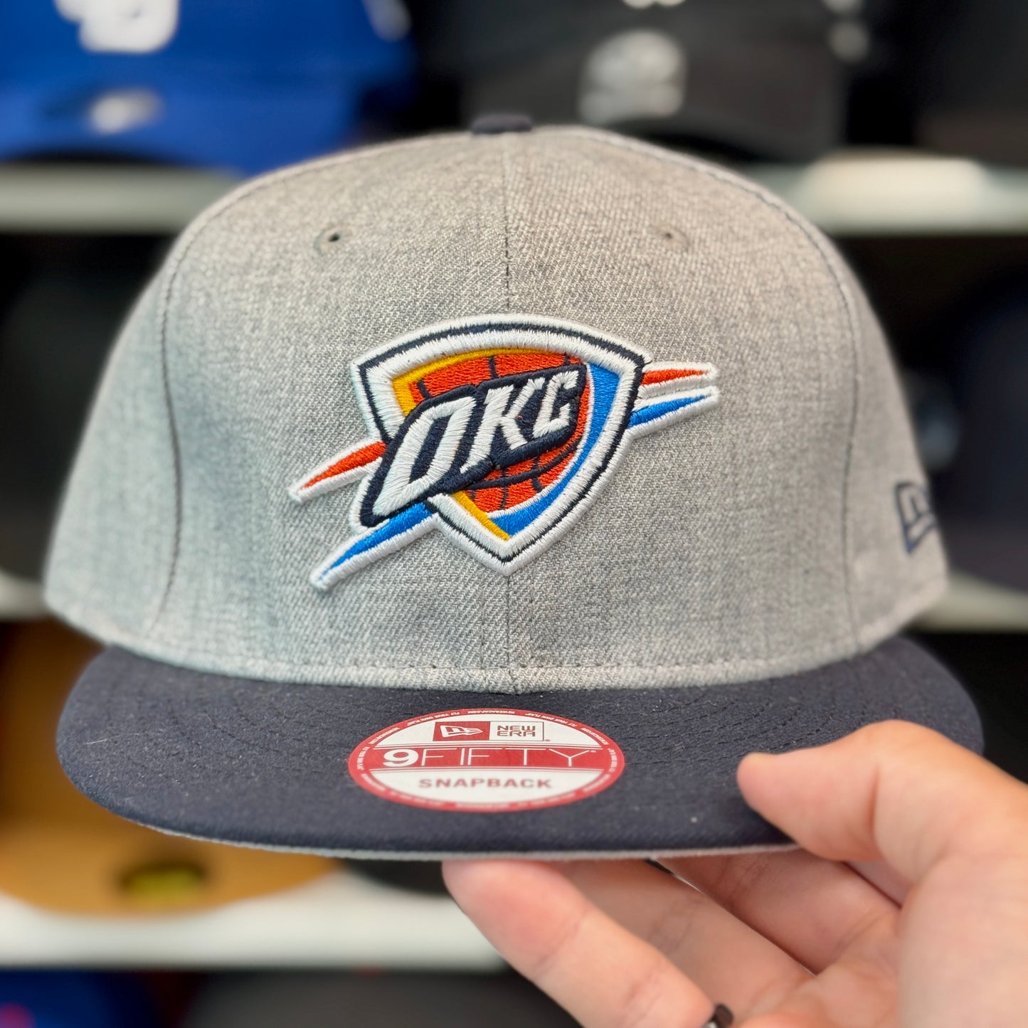 New Era OKC Thunder Two-Tone 9FIFTY Snapback Silver / Navy