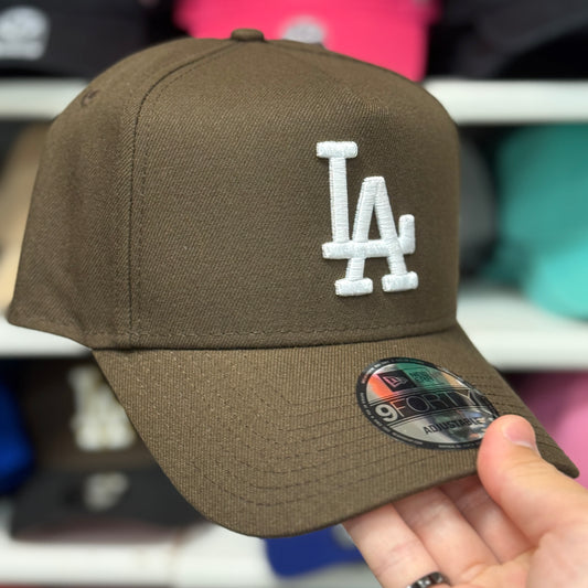 New Era LA Dodgers A-Frame 9FORTY Snapback Brown