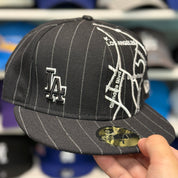 New Era Los Angeles Dodgers 'City Grid' Black 59FIFTY Fitted Hat - Product Image