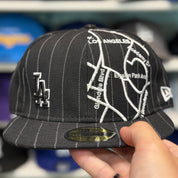 New Era Los Angeles Dodgers 'City Grid' Black 59FIFTY Fitted Hat - Product Image