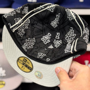 New Era Los Angeles Dodgers 'White Scatter' Black 59FIFTY Fitted Hat - Product Image