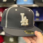 New Era Los Angeles Dodgers 'C' Black 59FIFTY Fitted Hat - Product Image