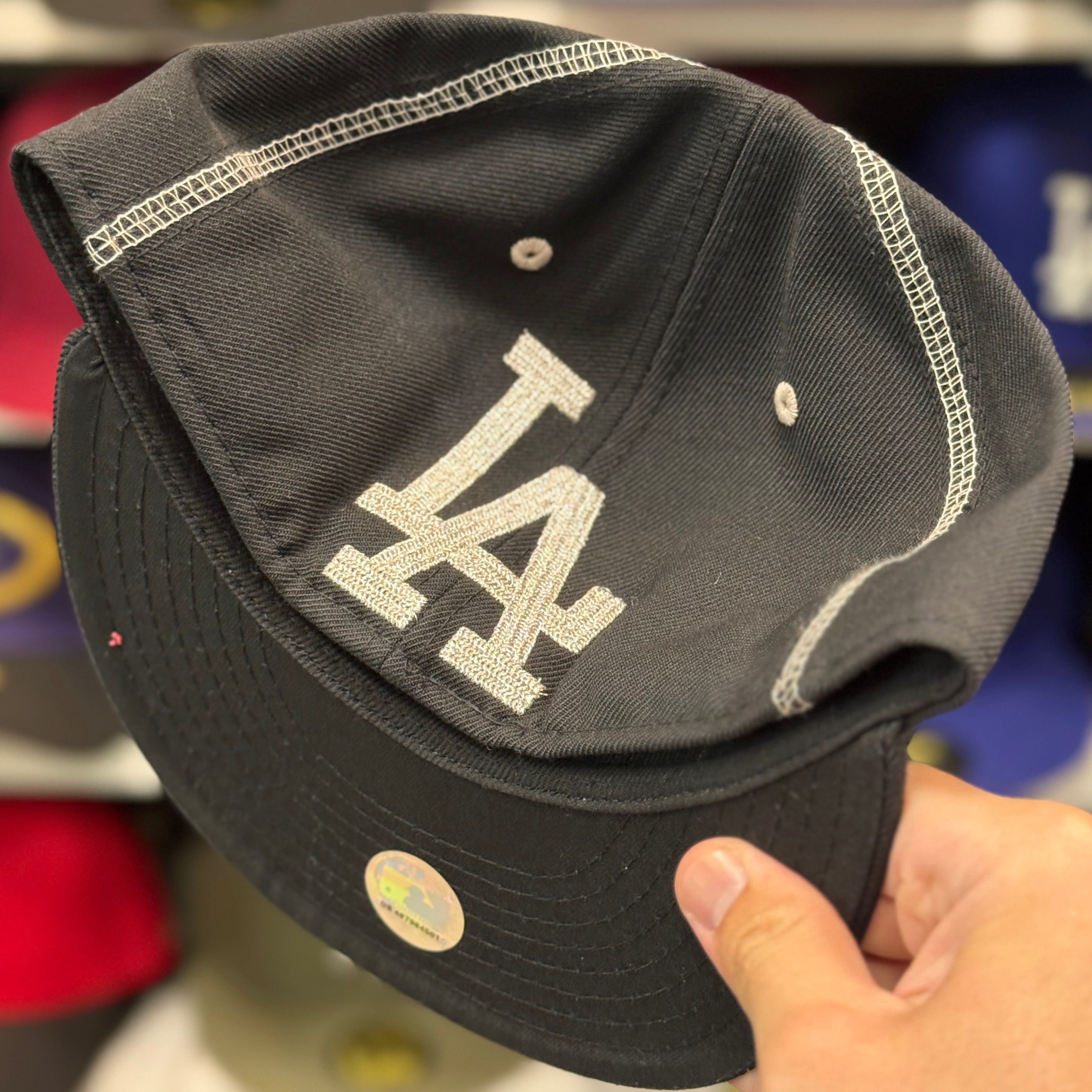 New Era Los Angeles Dodgers 'C' Black 59FIFTY Fitted Hat - Product Image
