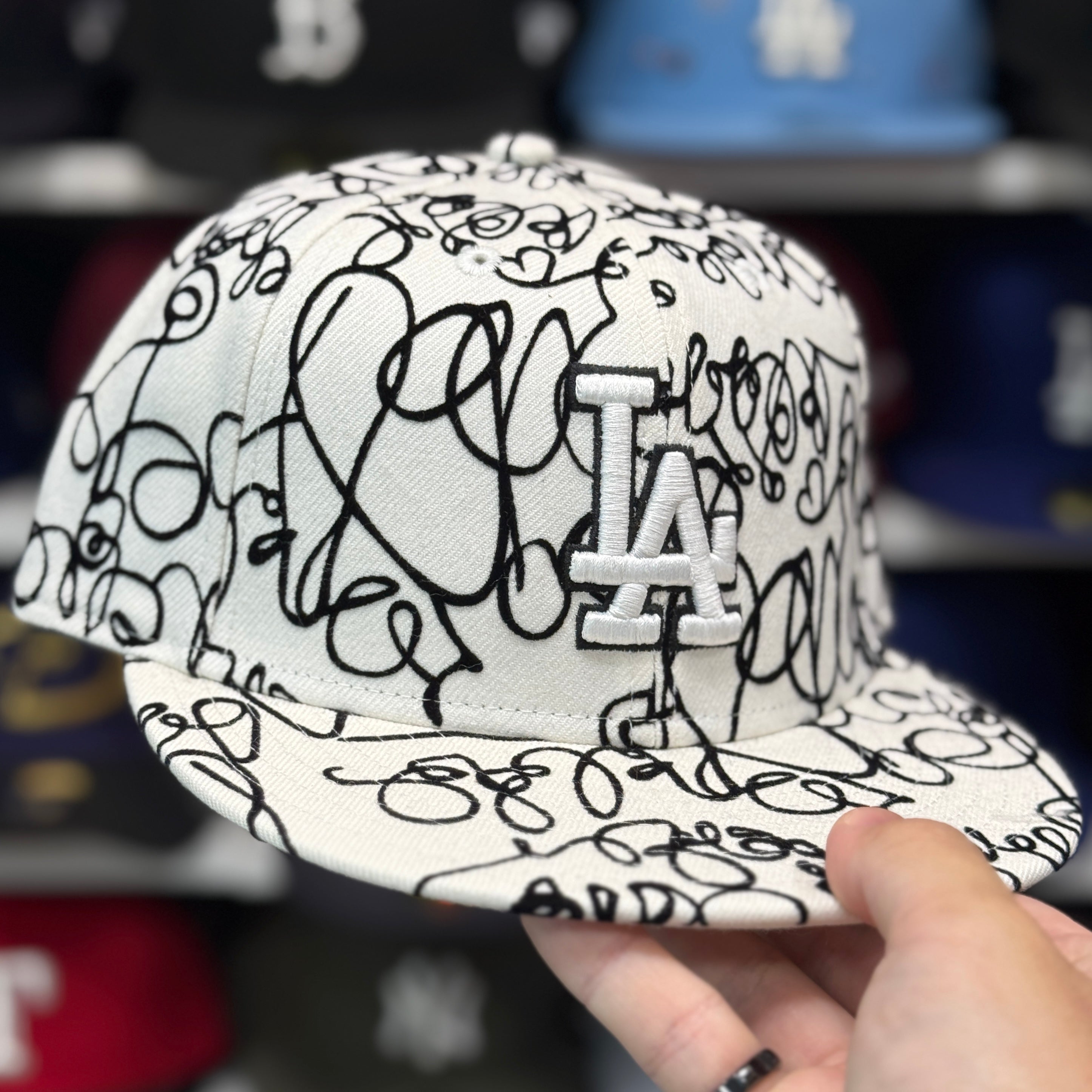 New Era Los Angeles Dodgers 'Doodle Scribble' White 59FIFTY Fitted Hat