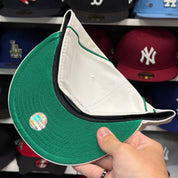 New Era Los Angeles Dodgers 'Green Oversized Logo' White 59FIFTY Fitted Hat - Product Image