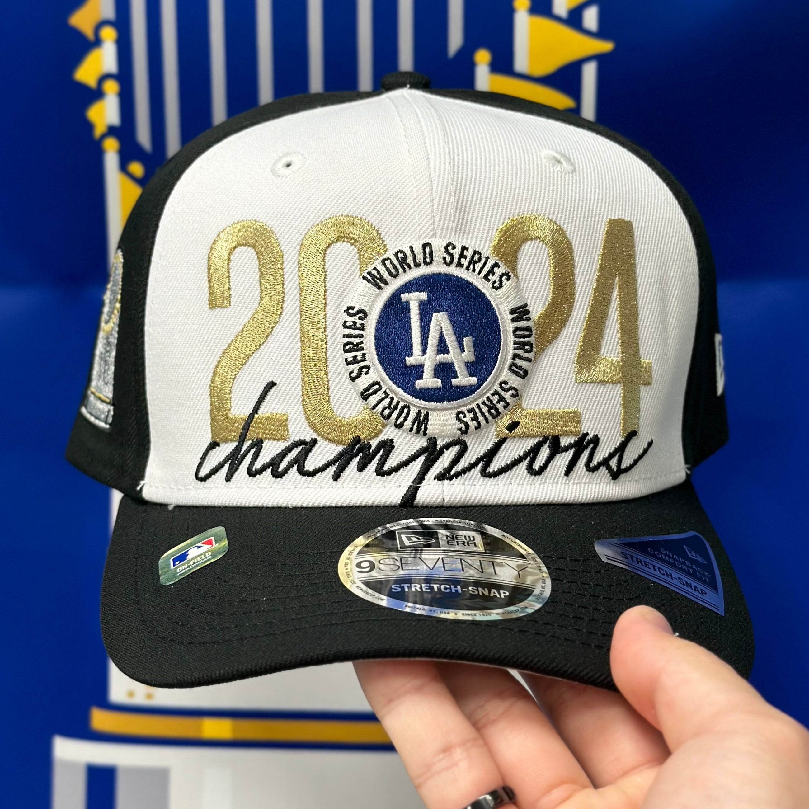 New Era Los Angeles Dodgers 'Locker Room 2024 World Series Championship' 9SEVENTY Snapback - Product Image