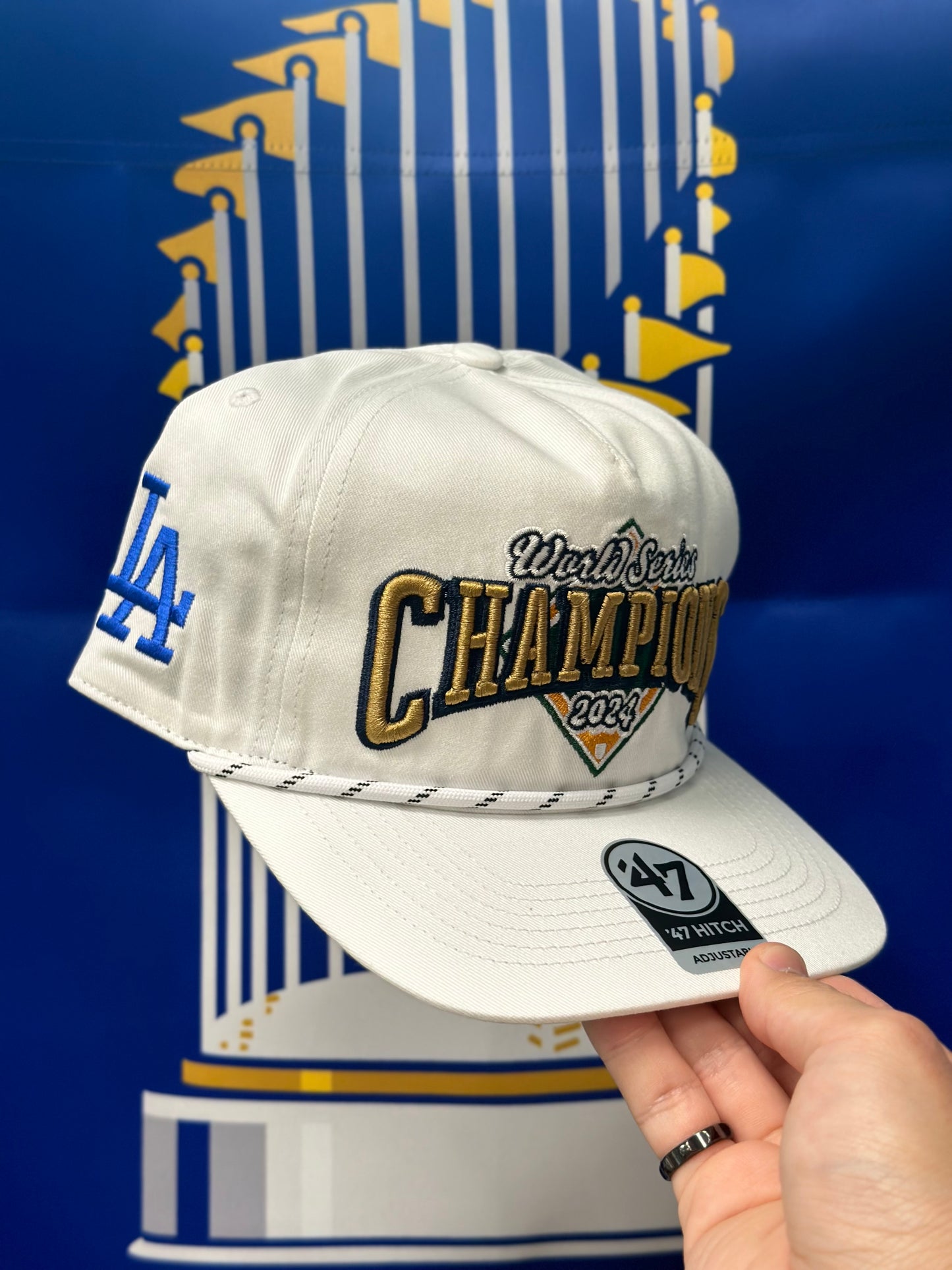 LA Dodgers 2024 World Series Champions Snapback | '47 Brand Hitch, Cap | White