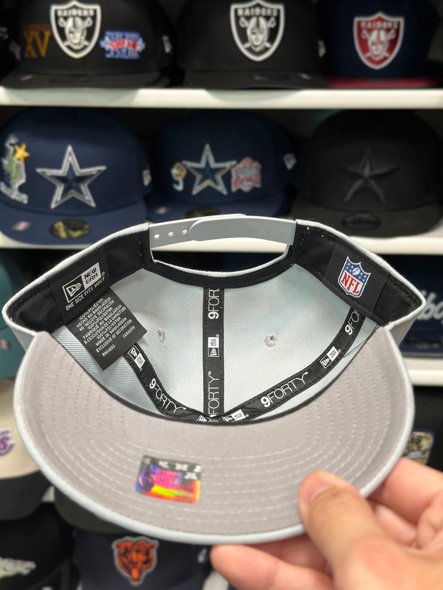 Las Vegas Raiders NFL A-Frame Snapback | New Era 9FORTY Adjustable Snap | Silver