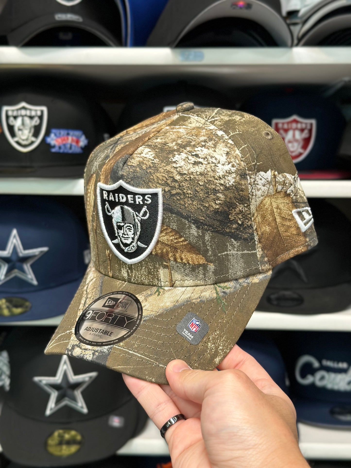 Las Vegas Raiders NFL A-Frame Snapback | New Era 9FORTY Adjustable Snap | Camouflage