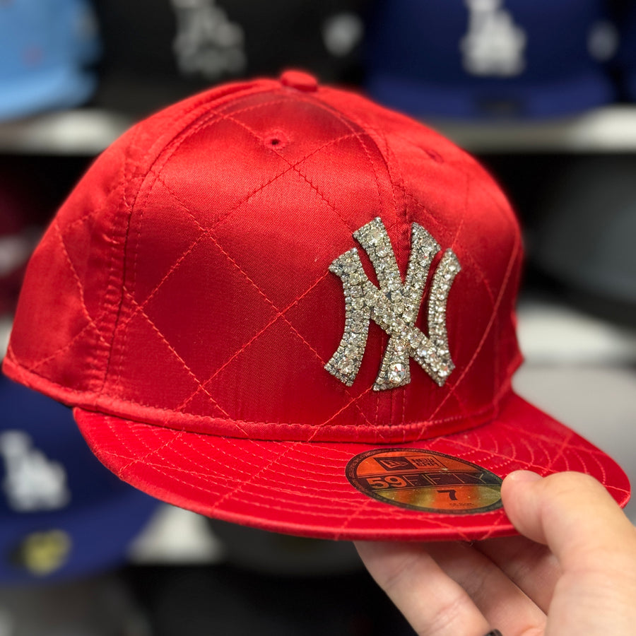 New Era New York Yankees 'Satin Ice' Crimson Red 59FIFTY Fitted Hat - Product Image