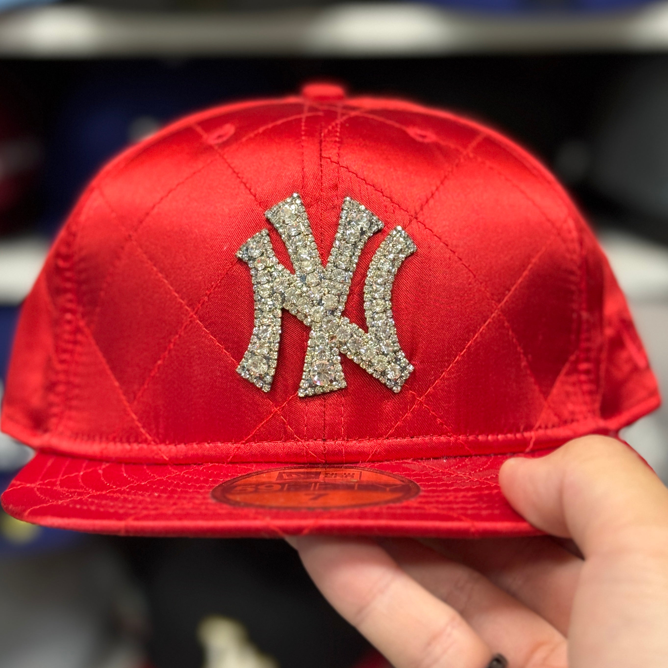 New Era New York Yankees 'Satin Ice' Crimson Red 59FIFTY Fitted Hat - Product Image