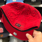 New Era Los Angeles Dodgers 'Wool Blueprint' Red 59FIFTY Fitted Hat - Product Image