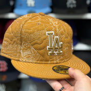 New Era Los Angeles Dodgers 'Wool Blueprint' Tan 59FIFTY Fitted Hat - Product Image