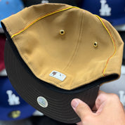 New Era Los Angeles Dodgers 'Vintage Suede' Tan 59FIFTY Fitted Hat - Product Image