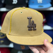 New Era Los Angeles Dodgers 'Vintage Suede' Tan 59FIFTY Fitted Hat - Product Image