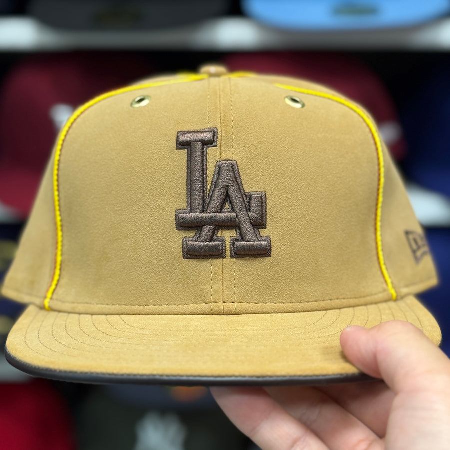New Era Los Angeles Dodgers 'Vintage Suede' Tan 59FIFTY Fitted Hat - Product Image