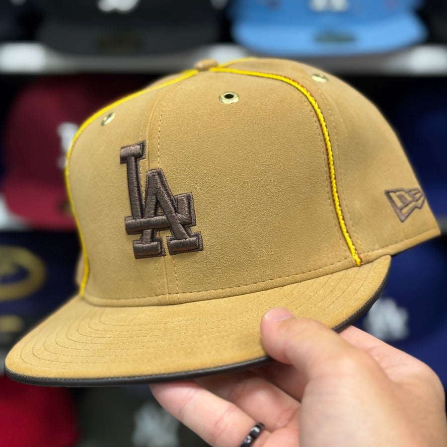 New Era Los Angeles Dodgers 'Vintage Suede' Tan 59FIFTY Fitted Hat - Product Image