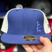 New Era Los Angeles Dodgers 'Mini Logo' Blue/White 59FIFTY Fitted Hat - Product Image