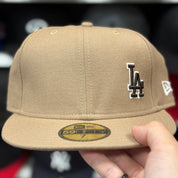 New Era Los Angeles Dodgers 'Mini Logo' Tan 59FIFTY Fitted Hat - Product Image
