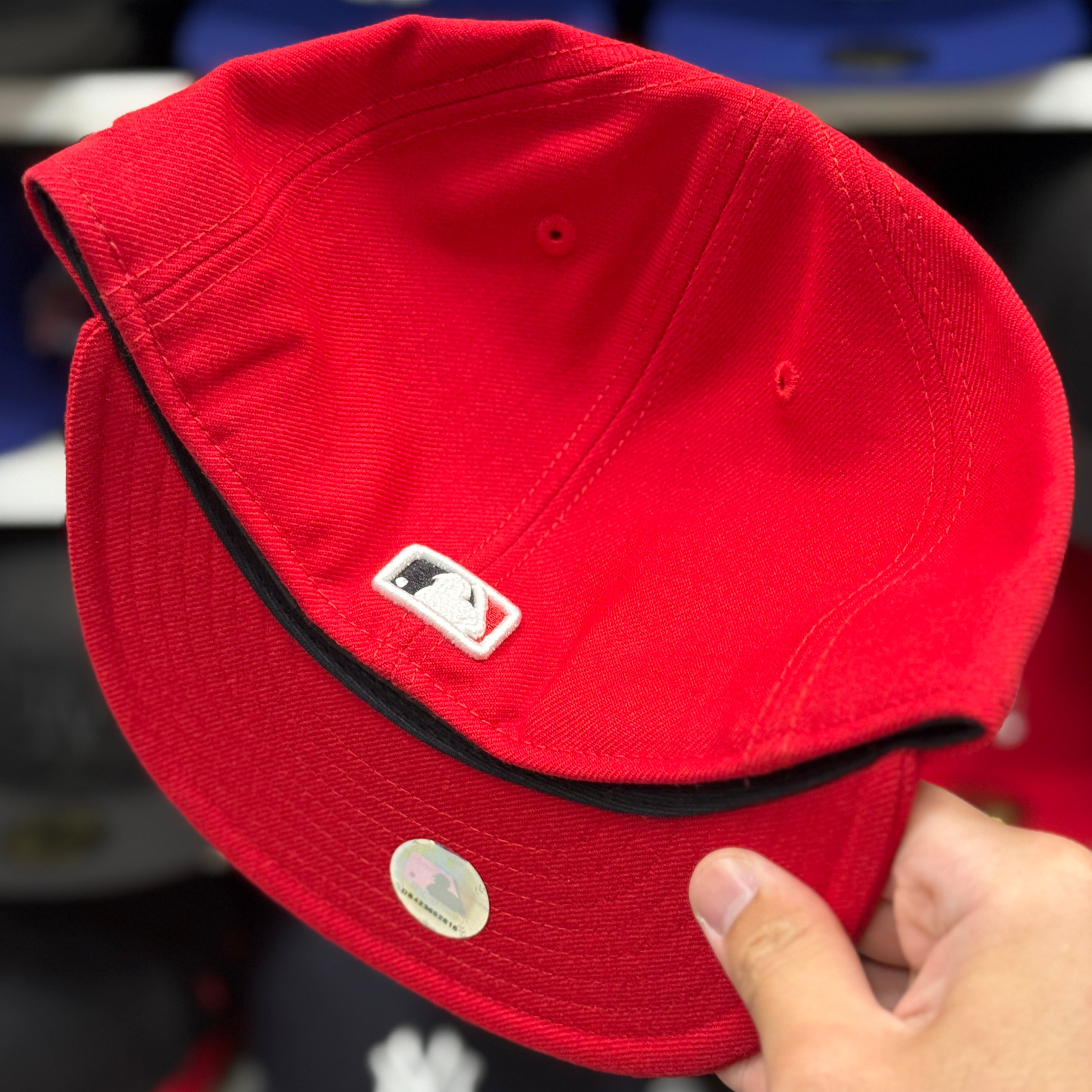 New Era Los Angeles Dodgers 'Mini Logo' Red 59FIFTY Fitted Hat - Product Image