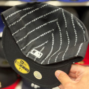 New Era Los Angeles Dodgers 'Matrix Pinstripe' Black 59FIFTY Fitted Hat - Product Image