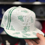 New Era Los Angeles Dodgers 'Green Scatter' White 59FIFTY Fitted Hat