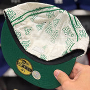 New Era Los Angeles Dodgers 'Green Scatter' White 59FIFTY Fitted Hat - Product Image