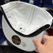 New Era Los Angeles Dodgers 'Chrome Stitch' White 59FIFTY Fitted Hat - Product Image