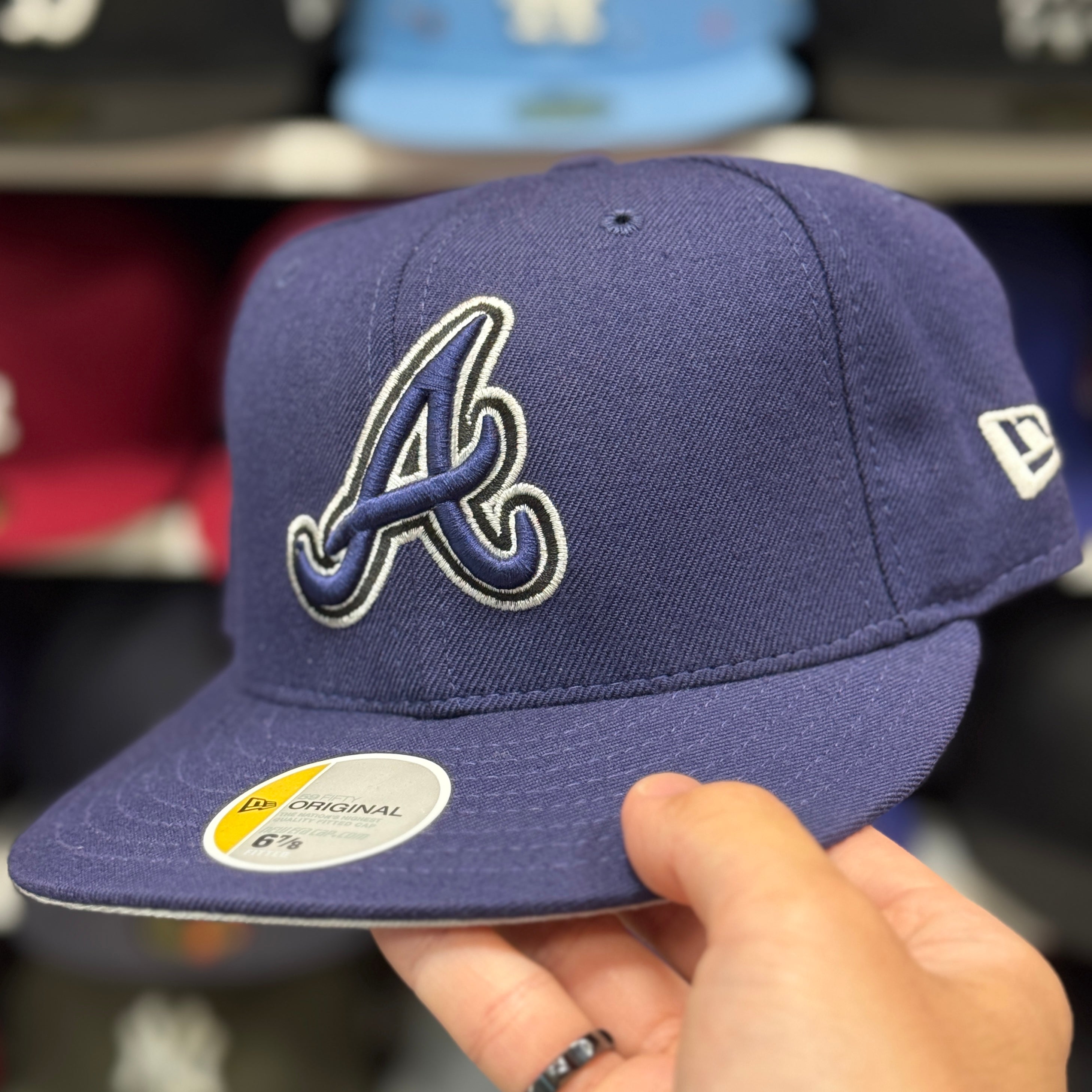 New Era Atlanta Braves Navy 59FIFTY Fitted Hat - Product Image