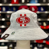 New Era San Francisco 49ers Bucket Hat | Silver / Red Under Brim