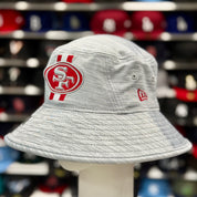 New Era San Francisco 49ers Bucket Hat | Silver / Red Under Brim - Product Image