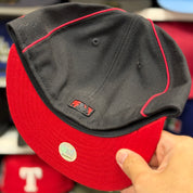 New Era Atlanta Braves 'Scarlet Monogram' All Black 59FIFTY Fitted Hat - Product Image