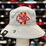 New Era Kansas City Chiefs Bucket Hat | Silver / Red Under Brim