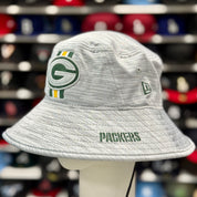 New Era Green Bay Packers Bucket Hat | Silver / Green Under Brim - Product Image
