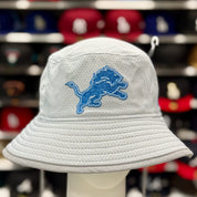 New Era Detroit Lions Bucket Hat | Silver/Blue Under Brim - Product Image