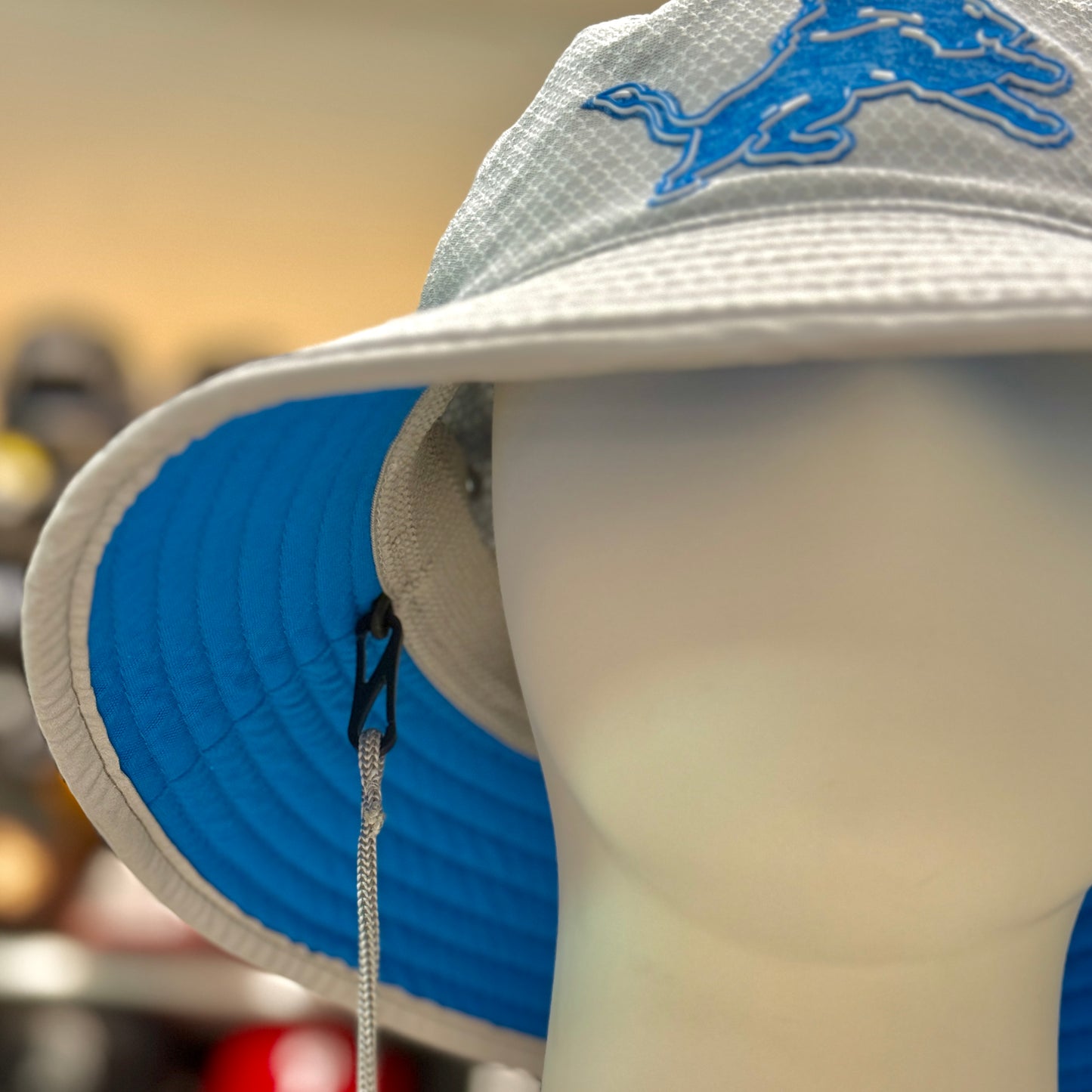 New Era Detroit Lions Bucket Hat | Silver / Blue Under Brim