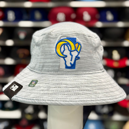 New Era Los Angeles Rams Bucket Hat | Silver / Blue Under Brim