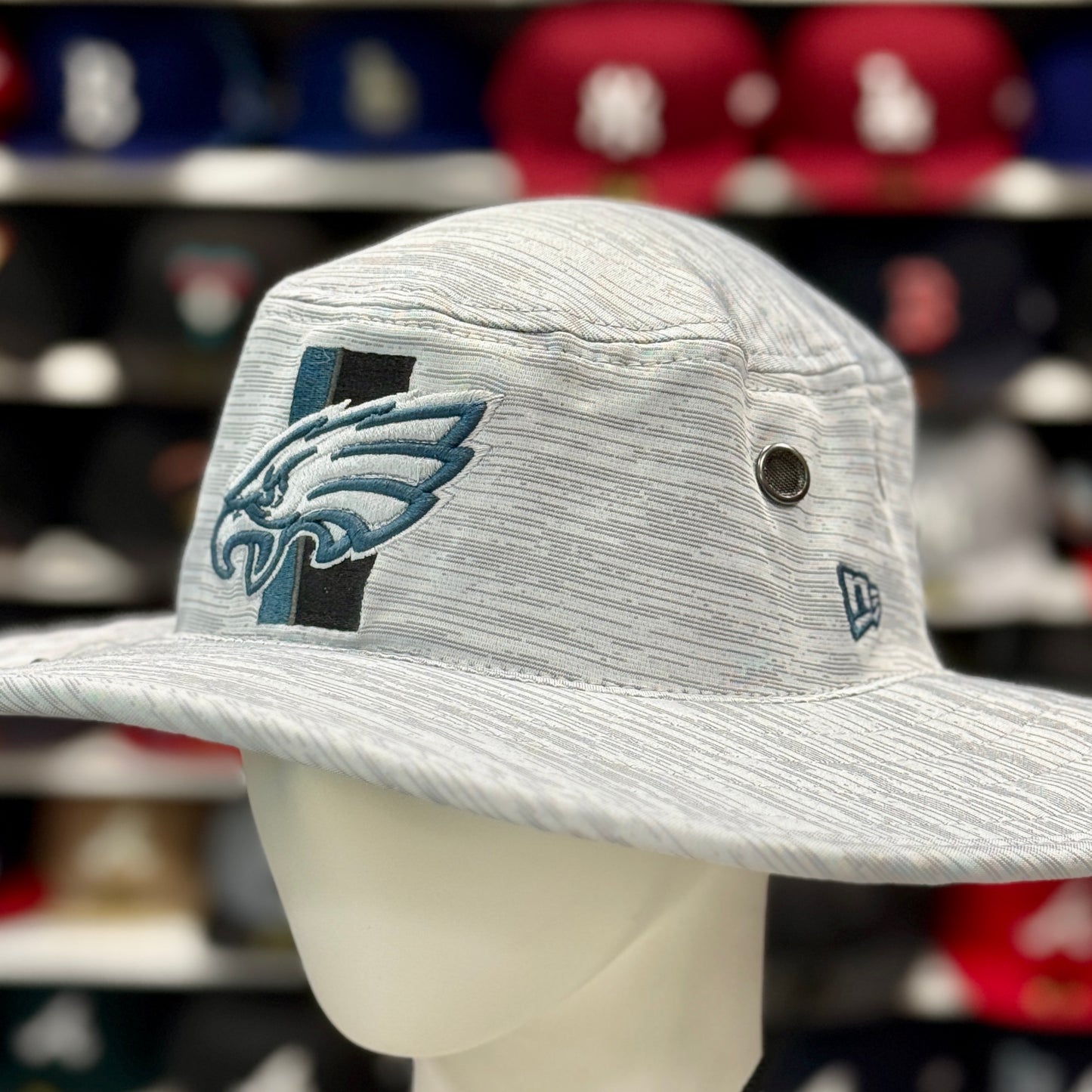 New Era Philadelphia Eagles Fisherman Hat | Silver / Green Under Brim