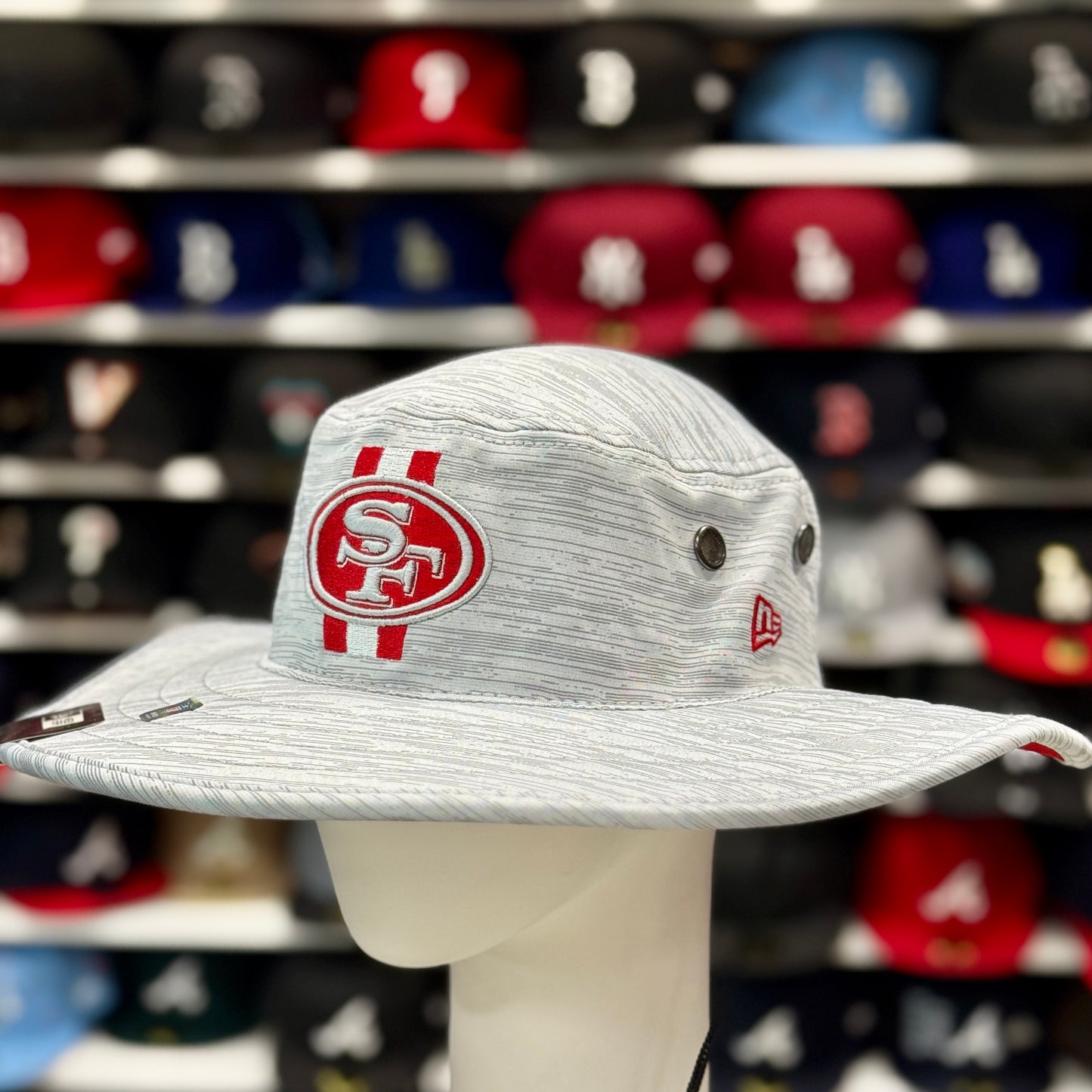 New Era San Francisco 49ers Fisherman Hat | Silver / Red Under Brim